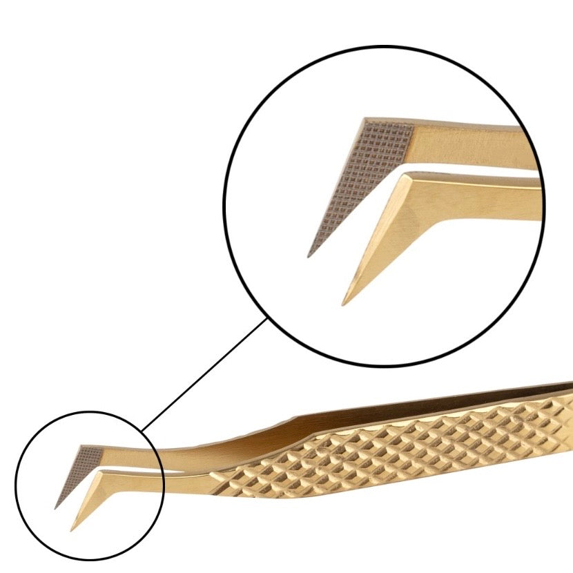 Curved Pinzette Gold